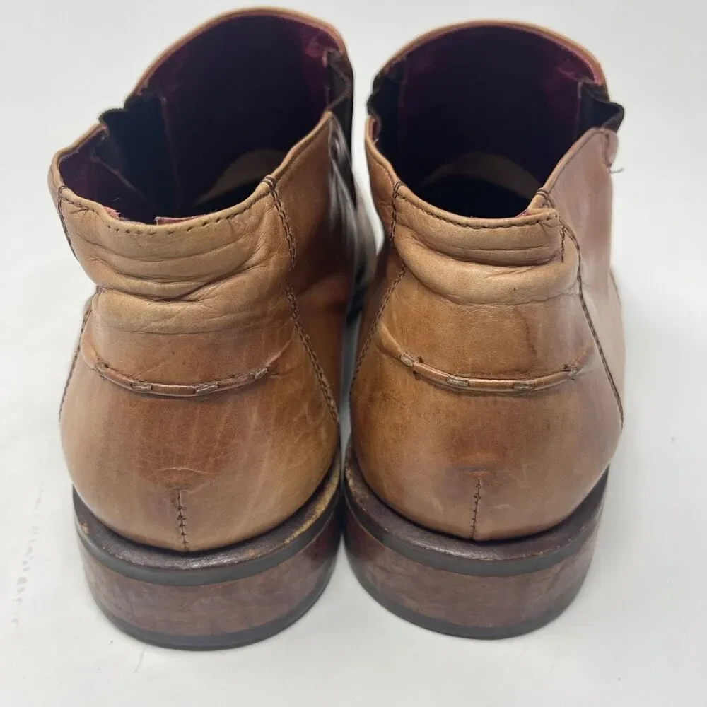 Angel Infantes Brown Square Toe Slip On Fine Leather Loafer Dress Shoes Size 45